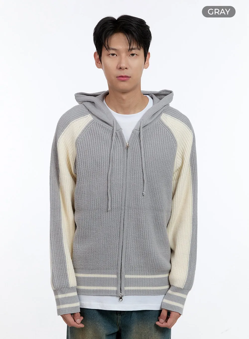 Men's Cozy Knit Hoodie Jacket IG427