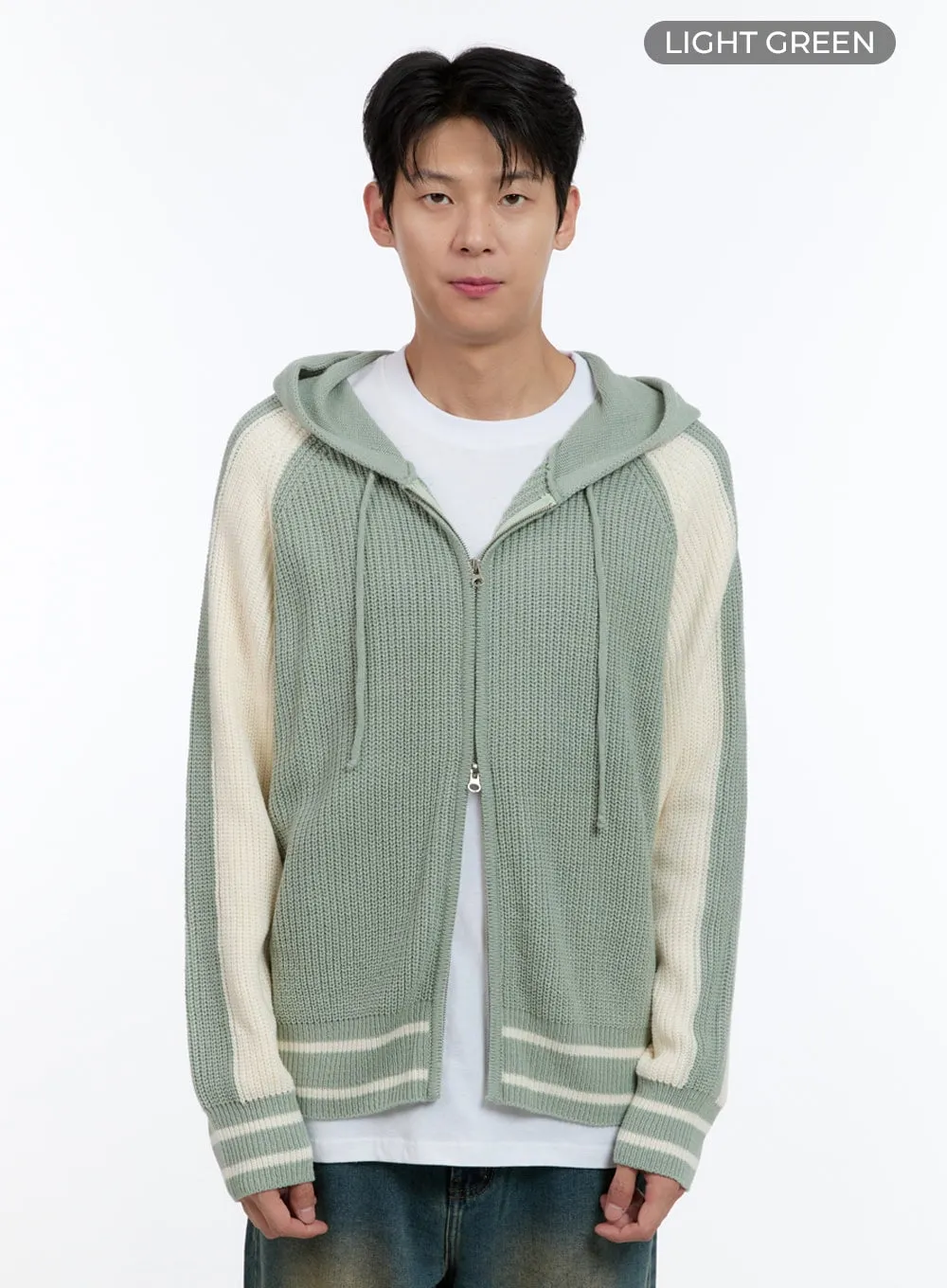 Men's Cozy Knit Hoodie Jacket IG427