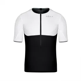 Men's Gen II Elite Aero Short Sleeve Tri Top - White/Black