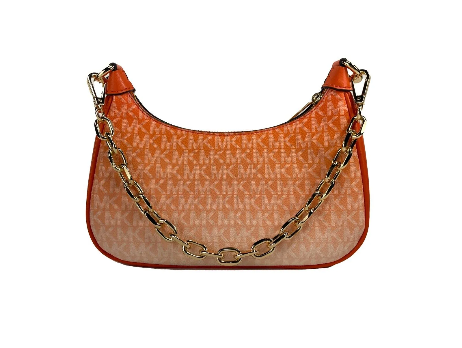 Michael Kors Cora Medium Zip Pouchette Crossbody Bag (Orange)