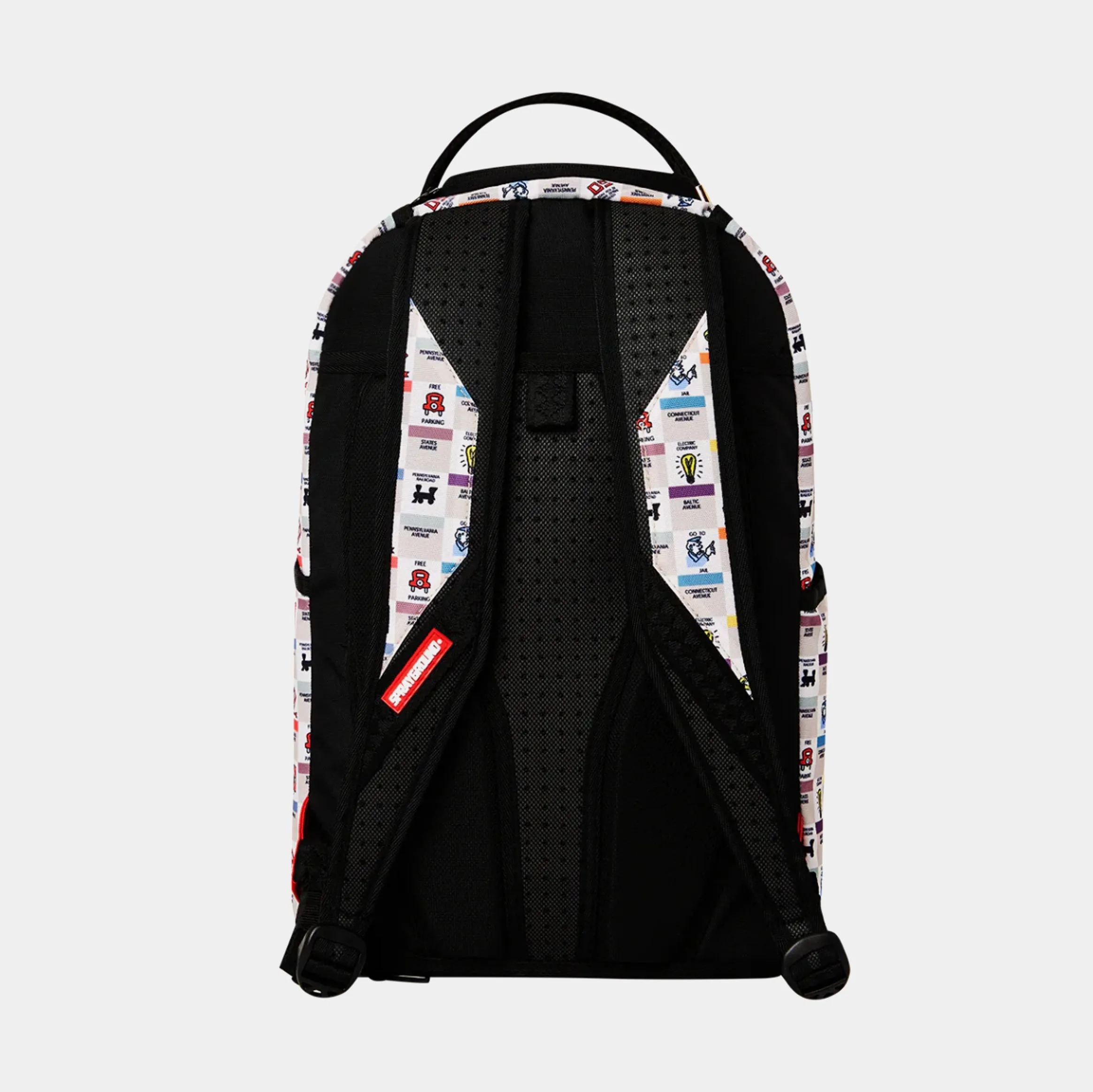 Monopoly Gotta Go Mens Backpack (White/Multi)