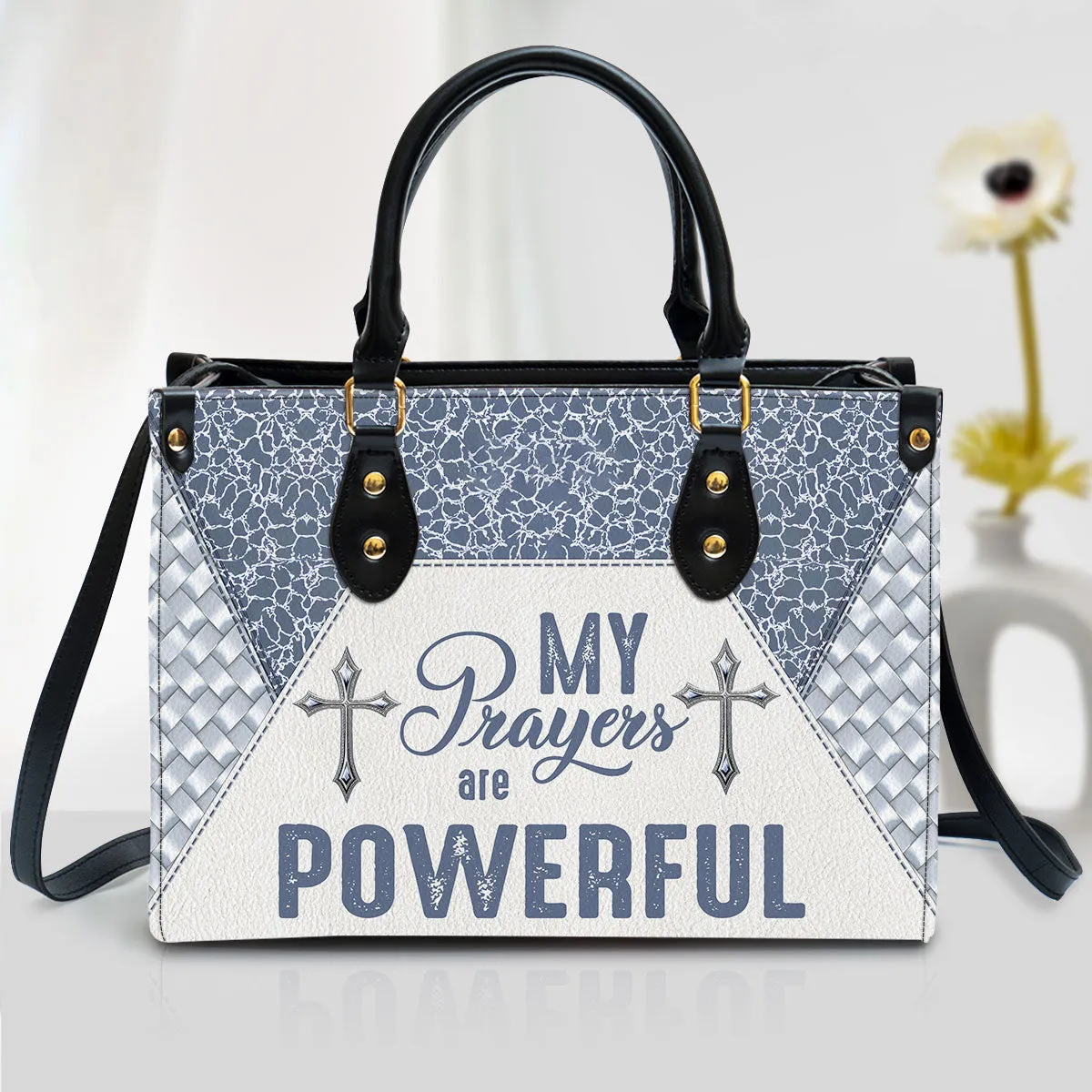 My Prayers Are Powerful Gorgeous Leather Handbag - Religious Gifts For Women - Women Pu Leather Bag