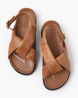 Mya Leather Sandal - Dark Tan