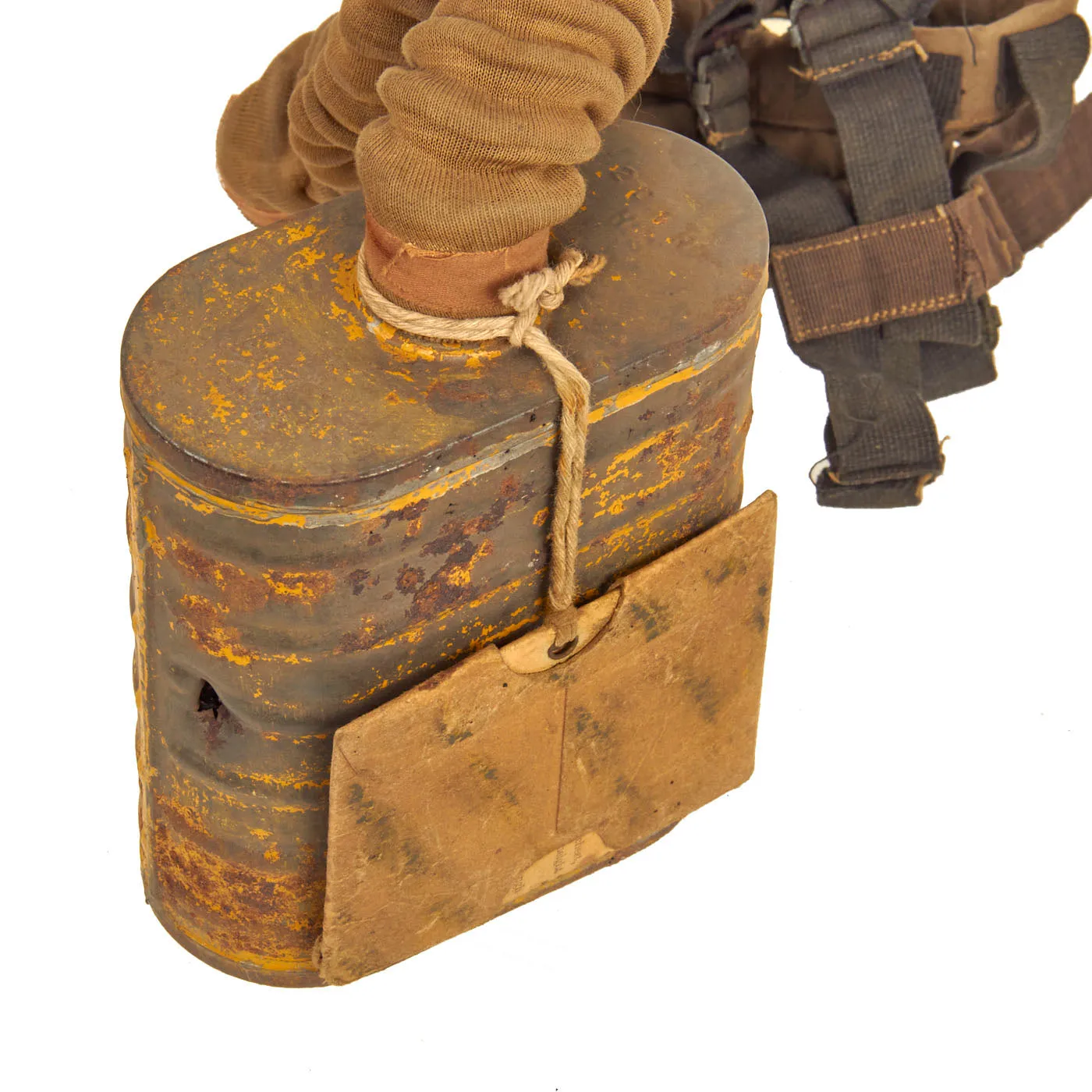 Original U.S. WWI 307th Infantry Regt. 77th Infantry Div. Named Grouping - M1917 Doughboy Helmet & SBR Gas Mask in Bag