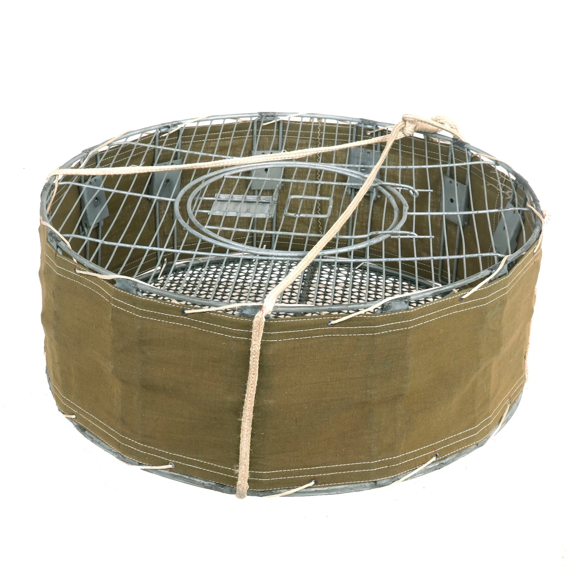 Original U.S. WWII Airborne Parachute Pigeon Cage Drop Cage Basket with Packaged Parachute