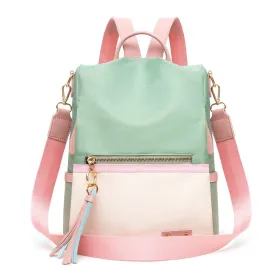 Oxford fabric color contrast fashion backpack