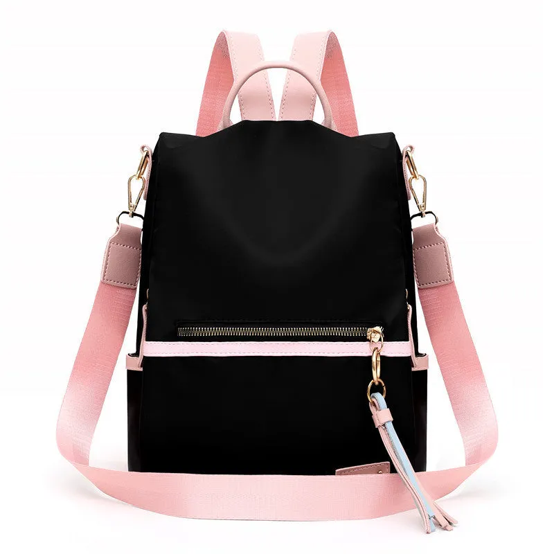 Oxford fabric color contrast fashion backpack