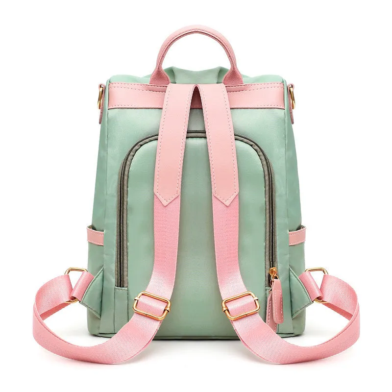 Oxford fabric color contrast fashion backpack