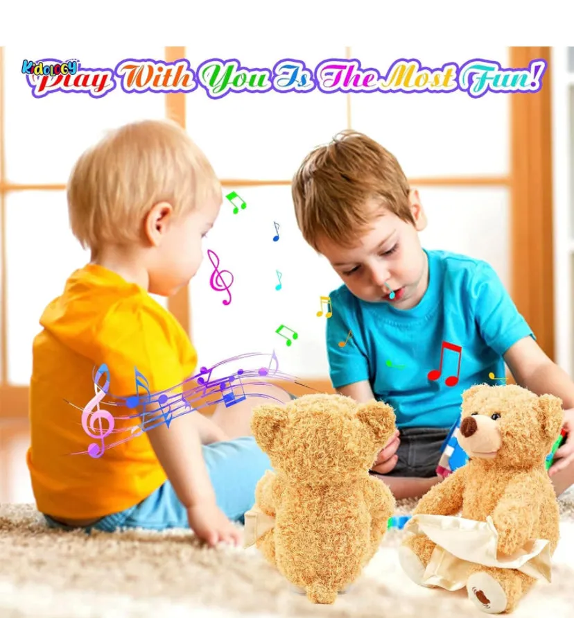 Peek - a - boo Teddy Bear Toy for Babies Sensory Learning Development - new toy for kids 1-3 years (3 aa battery required)