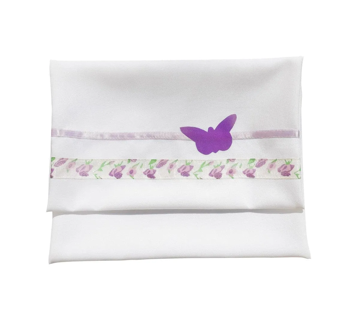 Purple Butterfly Tallit for Girls, Bat Mitzvah Tallit, Woman Tallit