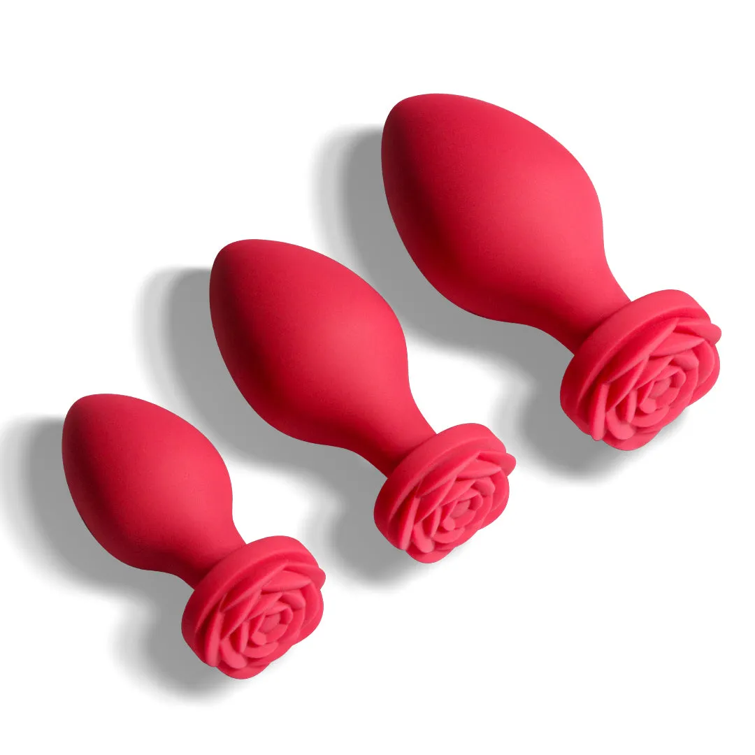 Rose Anal Plug Set - Rose Sex Toy for Men & Women - Multicolor