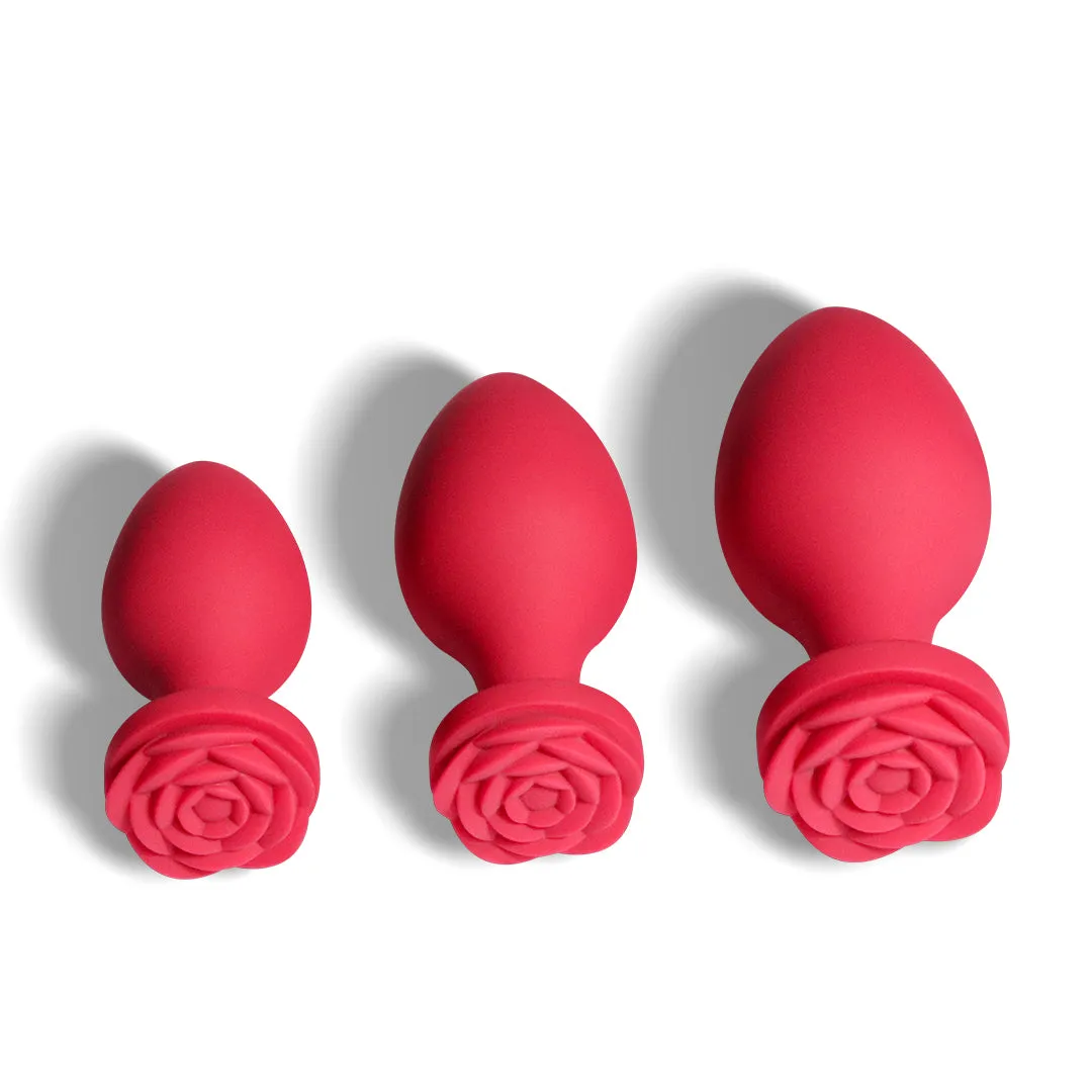 Rose Anal Plug Set - Rose Sex Toy for Men & Women - Multicolor