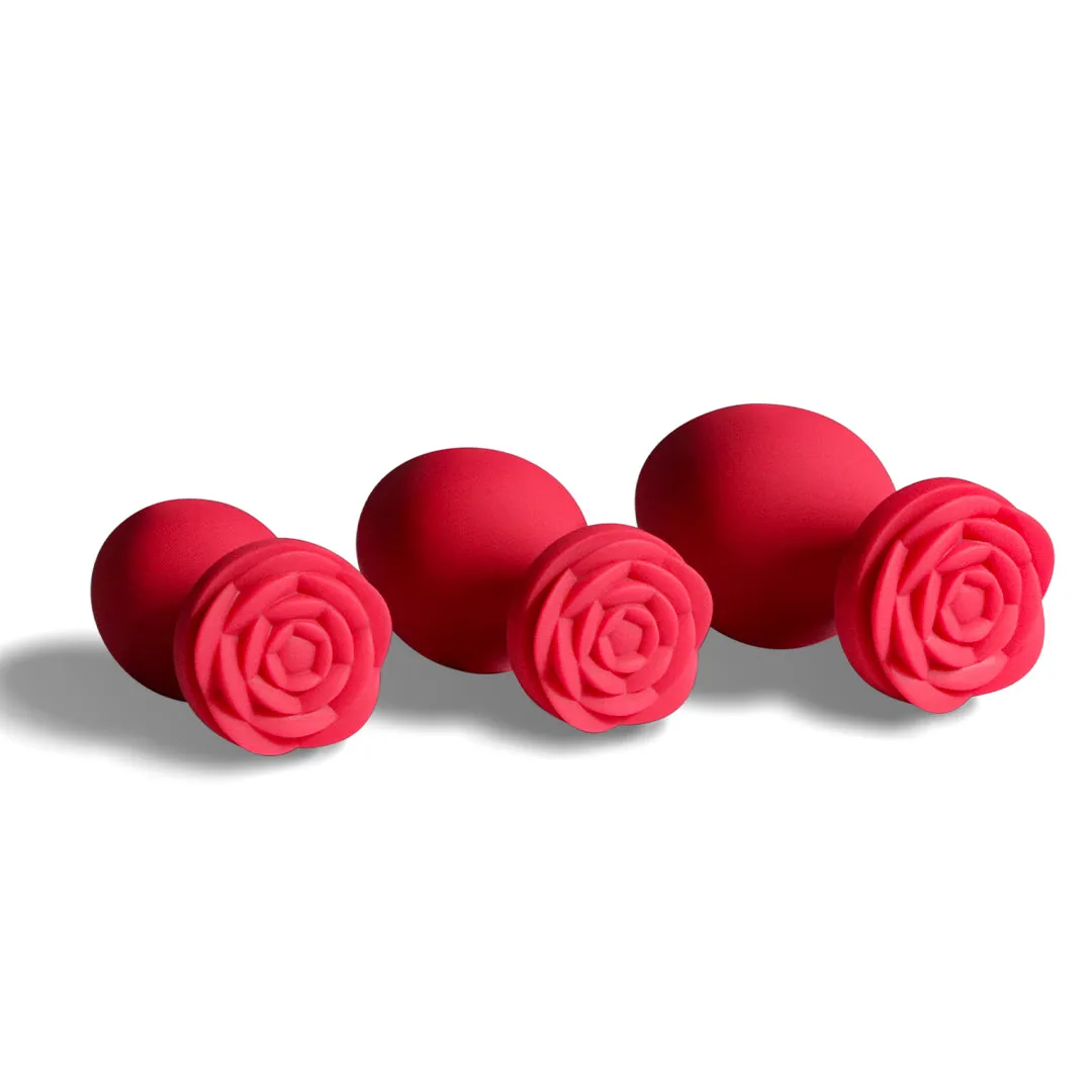 Rose Anal Plug Set - Rose Sex Toy for Men & Women - Multicolor