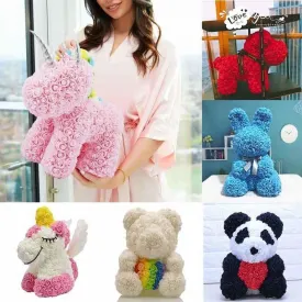 Rose Teddy Bear Rabbit Dog Panda Unicorn