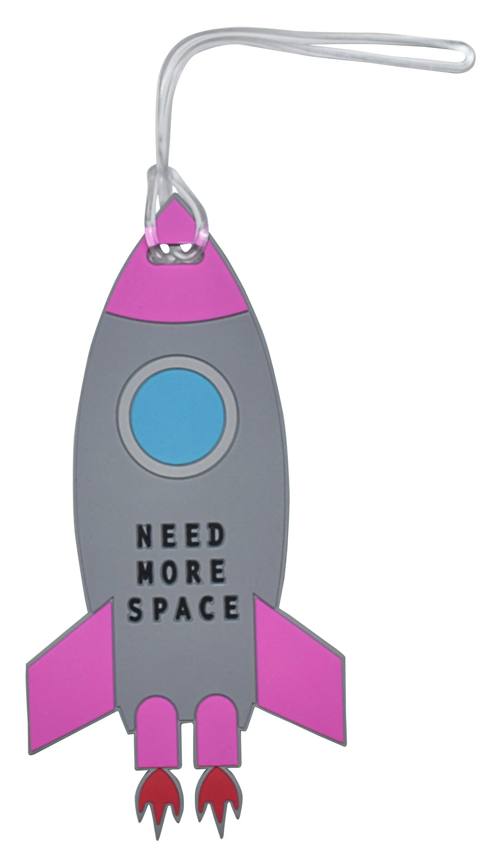 Silicone Luggage Tag Need More Space Rocket