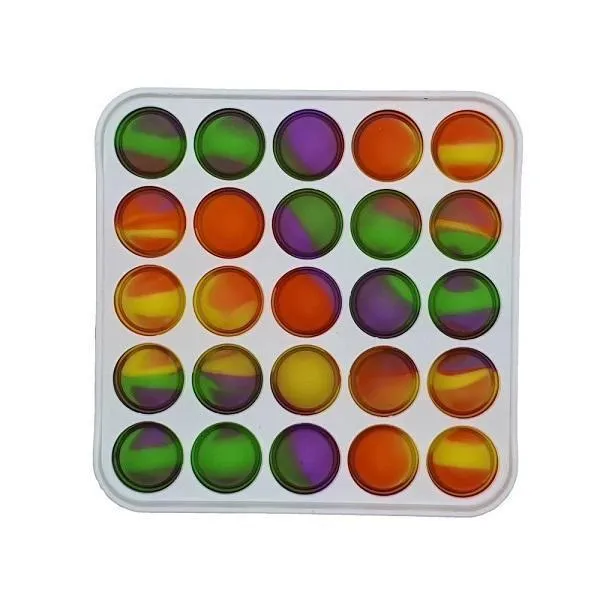 Small Plastic Fidget Poppers - Assorted Rainbow Shapes