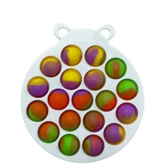 Small Plastic Fidget Poppers - Assorted Rainbow Shapes