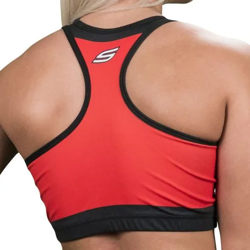 Social Paintball Racerback Sports Bra - Loyalty Red