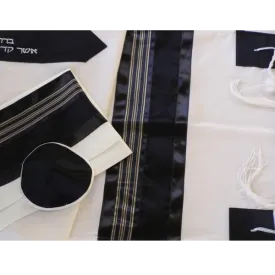 The Blue Stripes Bar Mitzvah Tallit, Wool Tallit, Hebrew Prayer Shawl, Tzitzit Custom Tallit from Israel