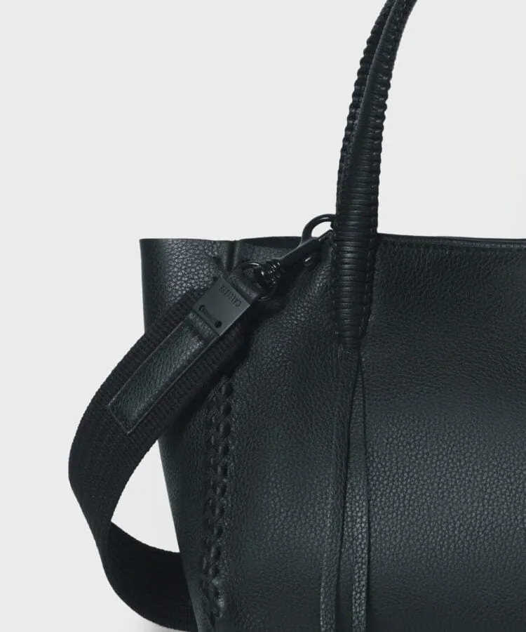 Tote Mini Grained Leather Black