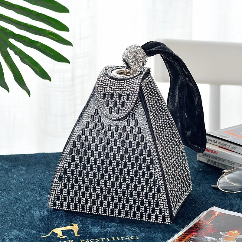 Triangle Handbag Diamond Handbag Banquet Bag Cheongsam Dress Bag Handbag