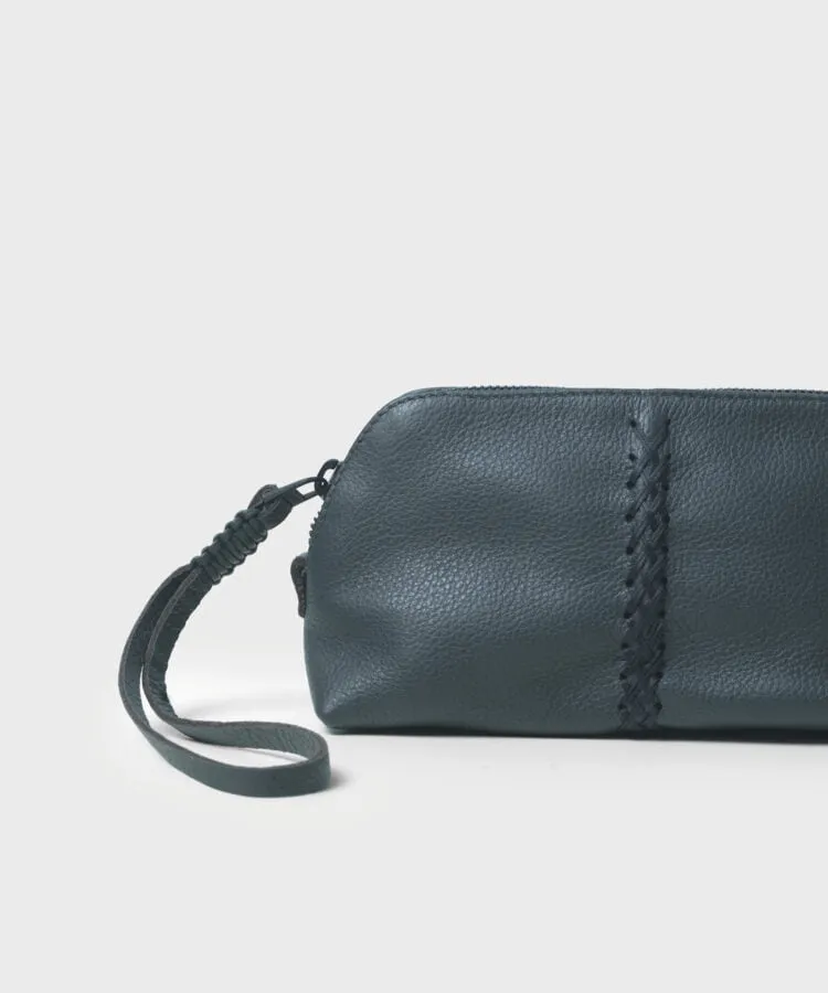 Vanity Case Grained Leather Charcoal