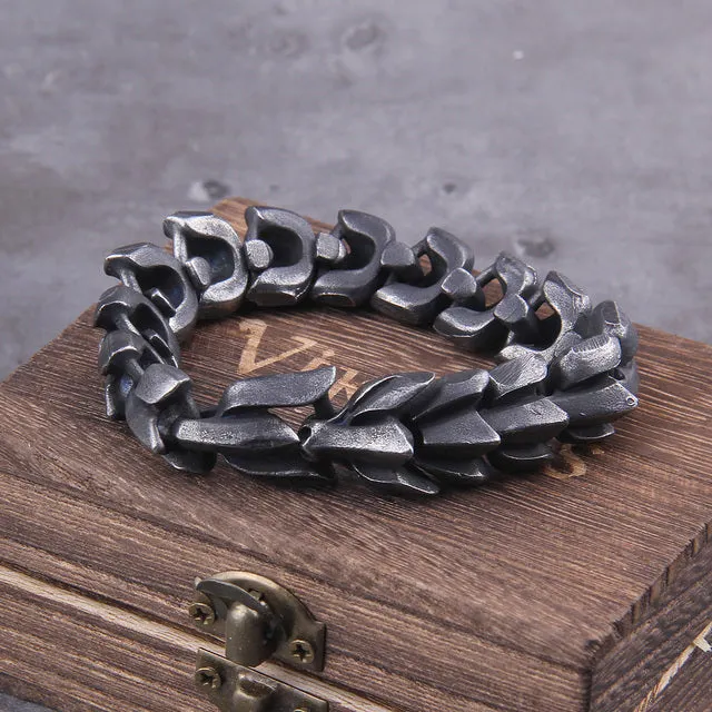 Viking Ouroboros Vintage Punk Bracelet For Men Stainless Steel Fashion Jewelry Hippop Street Culture - Bracelets