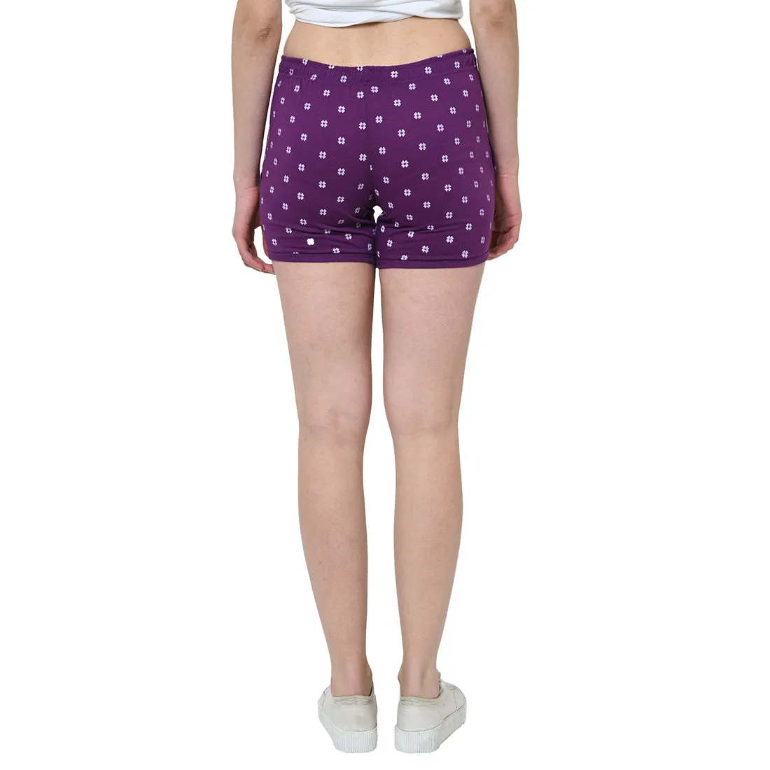 Vimal Jonney Purple Color Shorts For Women