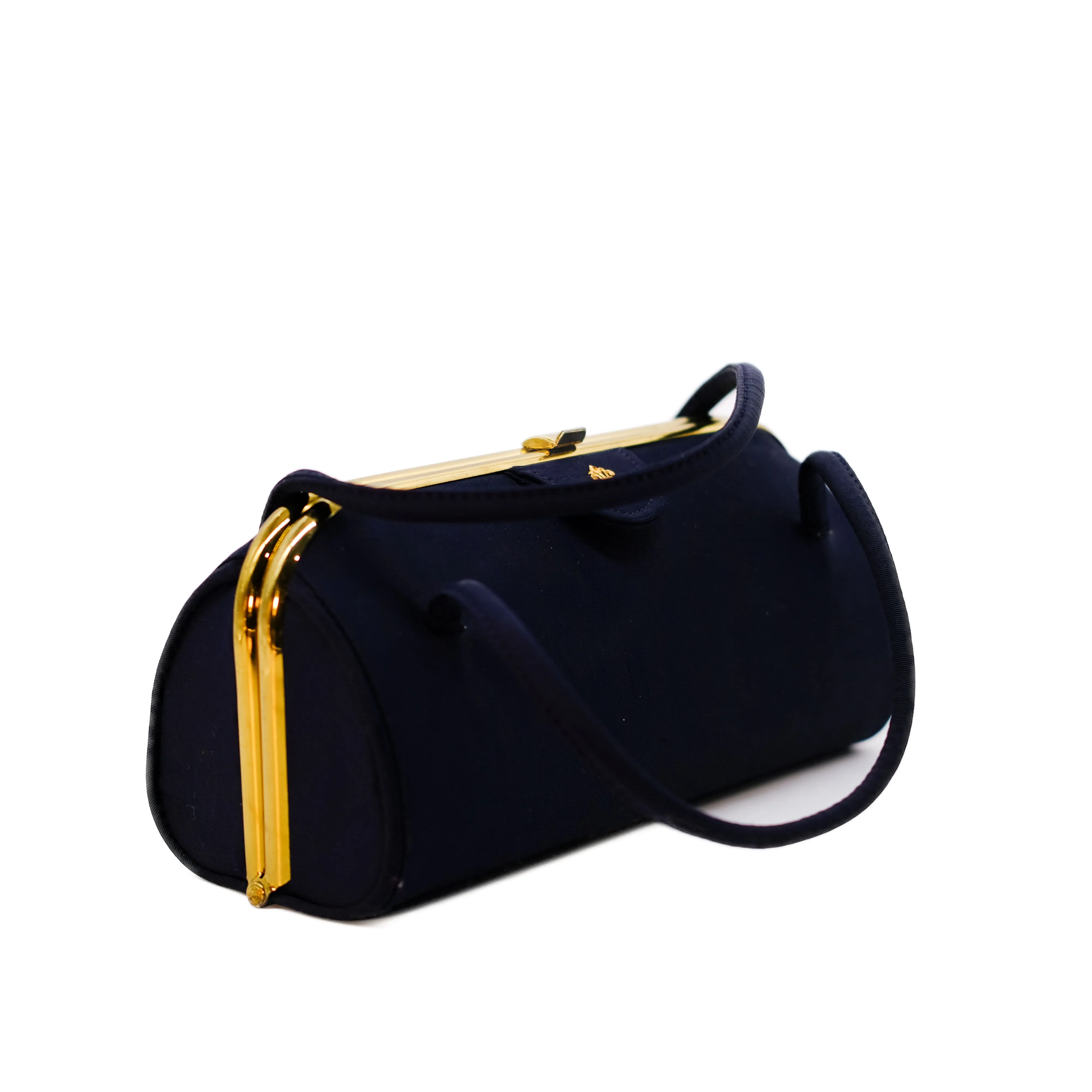 Vintage Navy Top Handle Bag