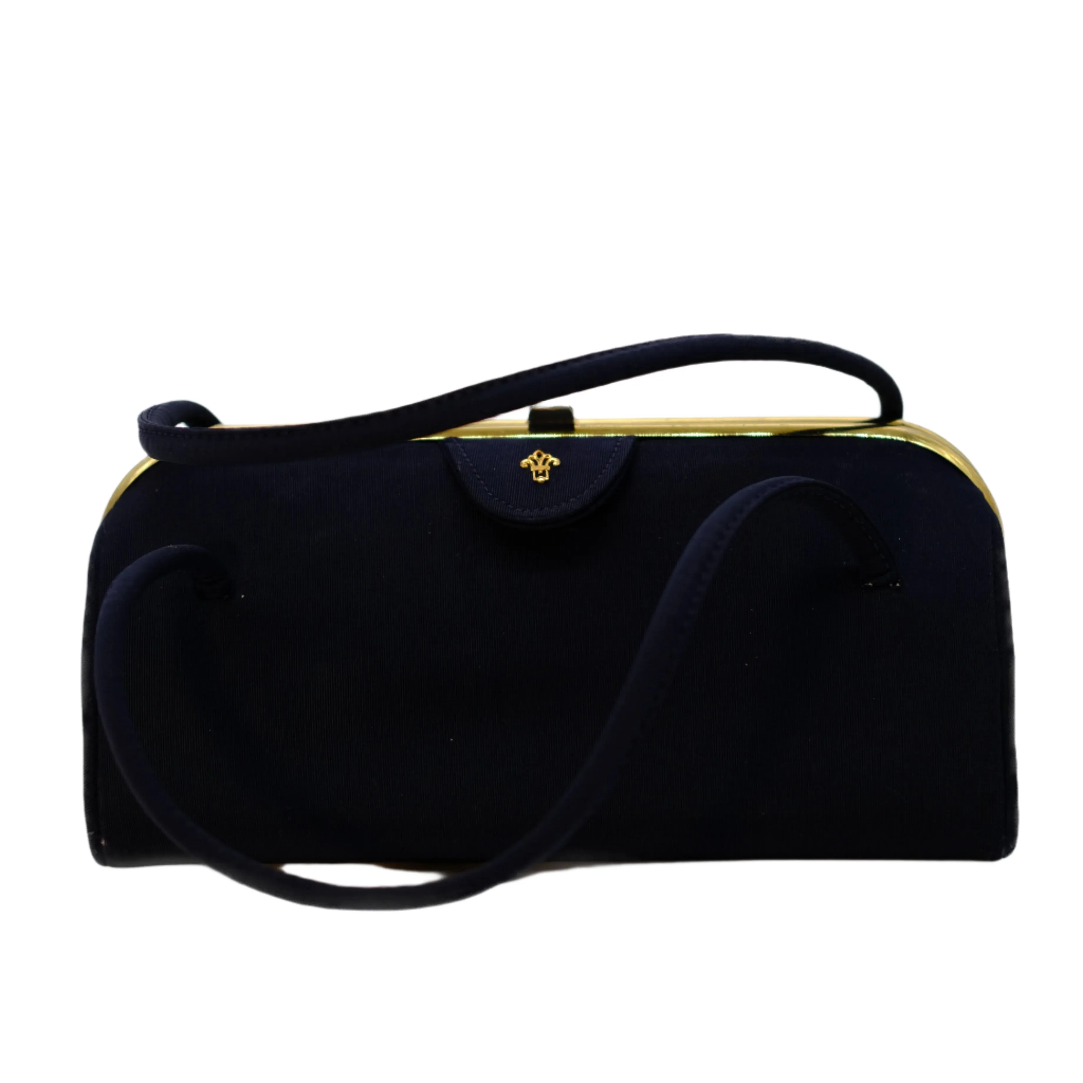 Vintage Navy Top Handle Bag