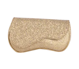 Wave Glitter Clutch Gold