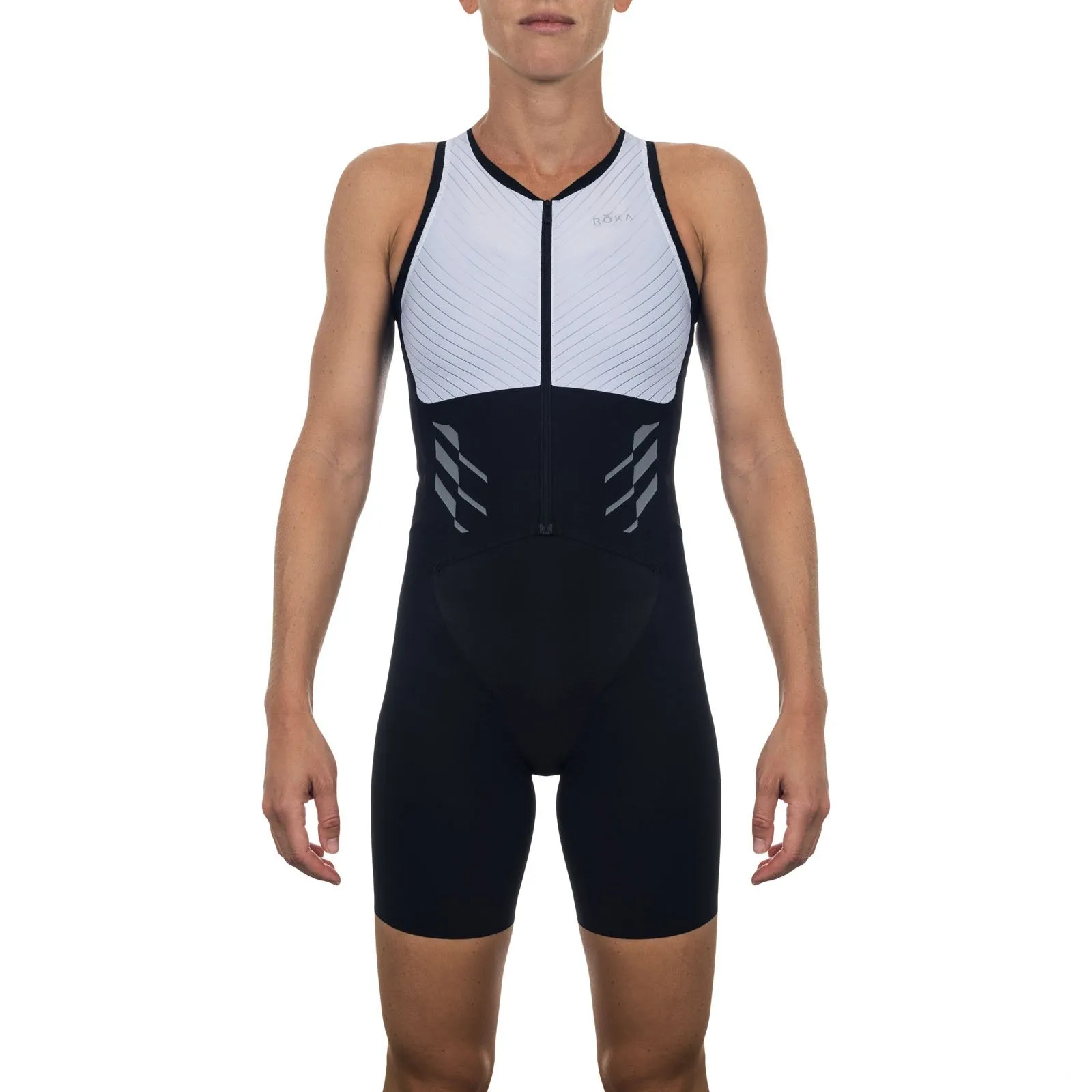 Women's Gen II Elite Aero Sleeveless Tri Suit - White/Black