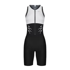 Women's Gen II Elite Aero Sleeveless Tri Suit - White/Black